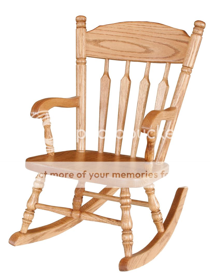 Amish Kids Toddler Rocking Chair Traditional Post Spindle Solid Oak eBay